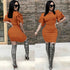 Round neck lotus sleeve pencil skirt - ROUTINE FASHION